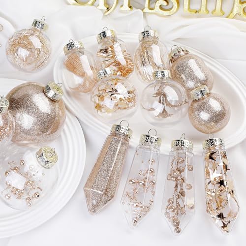 52pcs Champagne Christmas Balls Ornaments Set - SHareconn