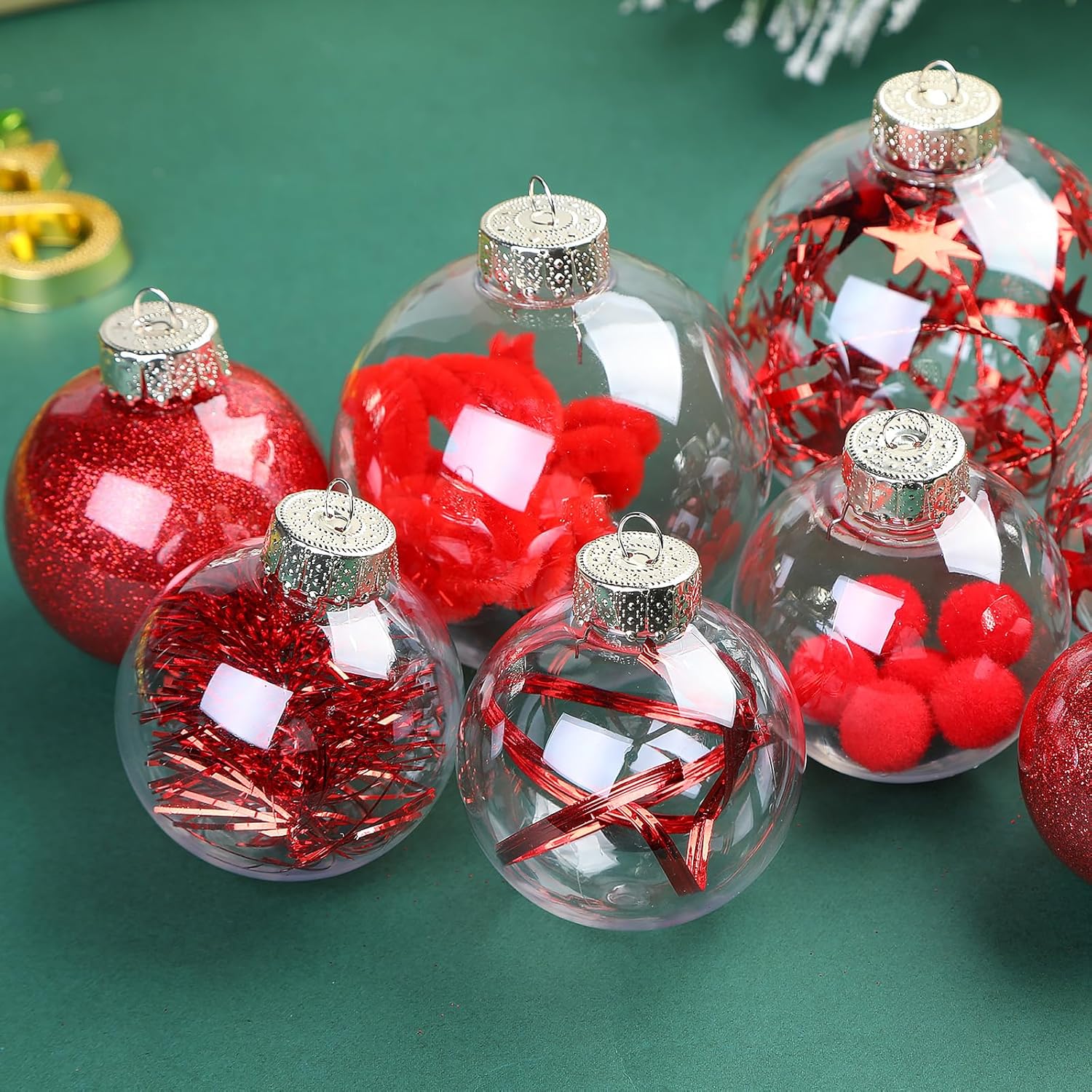 52pcs Clear Christmas Balls Ornaments Set - SHareconn