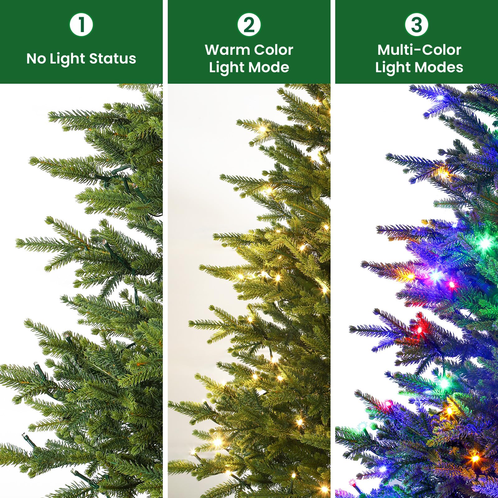 3ft Prelit Artificial Small Mini Christmas Tree with Color LED Lights