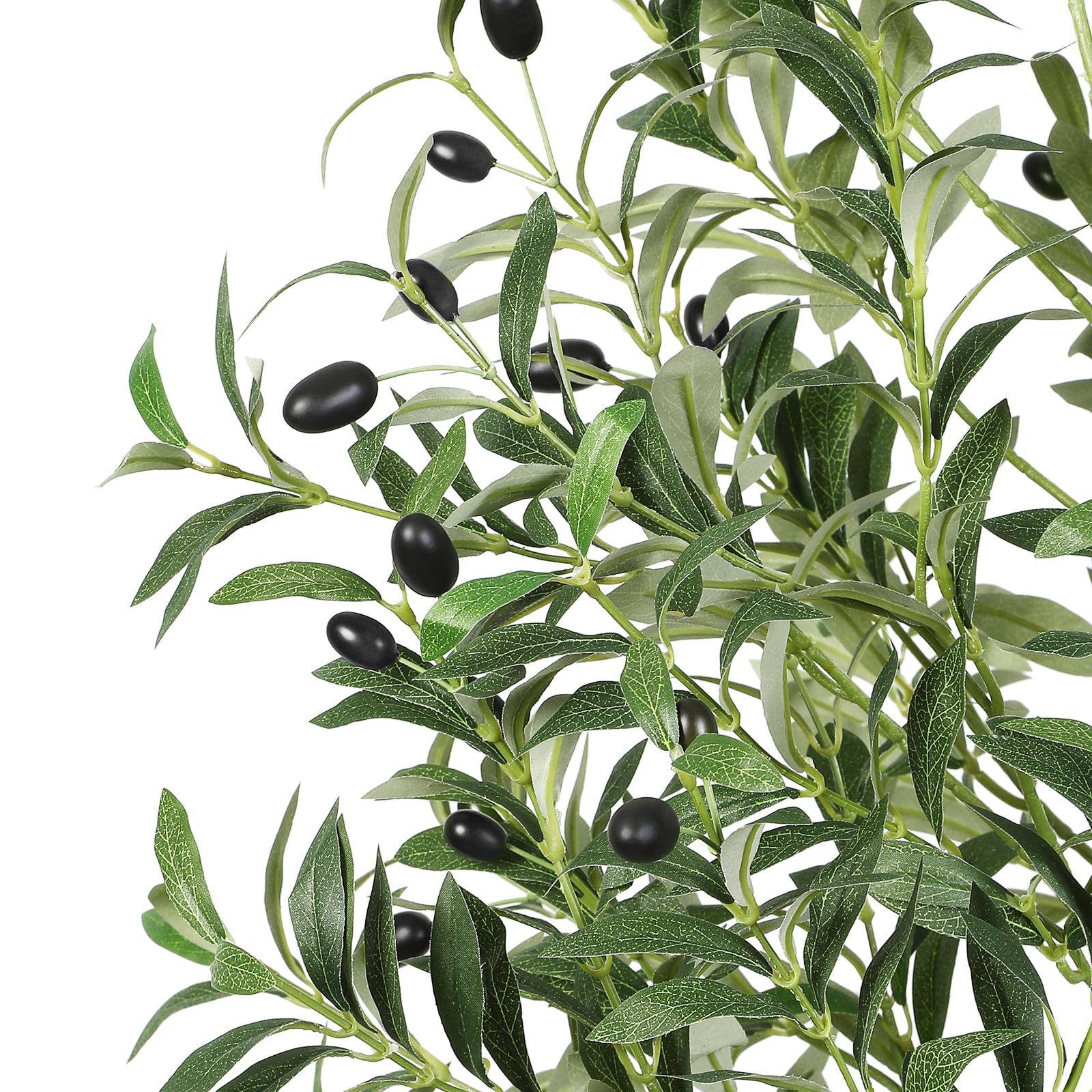 7FT Artificial Olive Tree  Tall Faux Silk Plant(84" in), Indoor Fake Olive Tree with Natural Wood Trunk & Lifelike Fruits